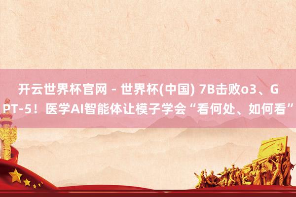 開云世界杯官網 - 世界杯(中國) 7B擊敗o3、GPT-5！醫學AI智能體讓模子學會“看何處、如何看”