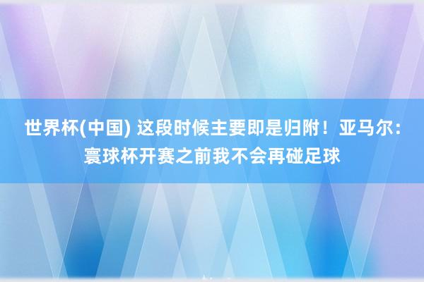 世界杯(中國) 這段時候主要即是歸附！亞馬爾：寰球杯開賽之前我不會再碰足球